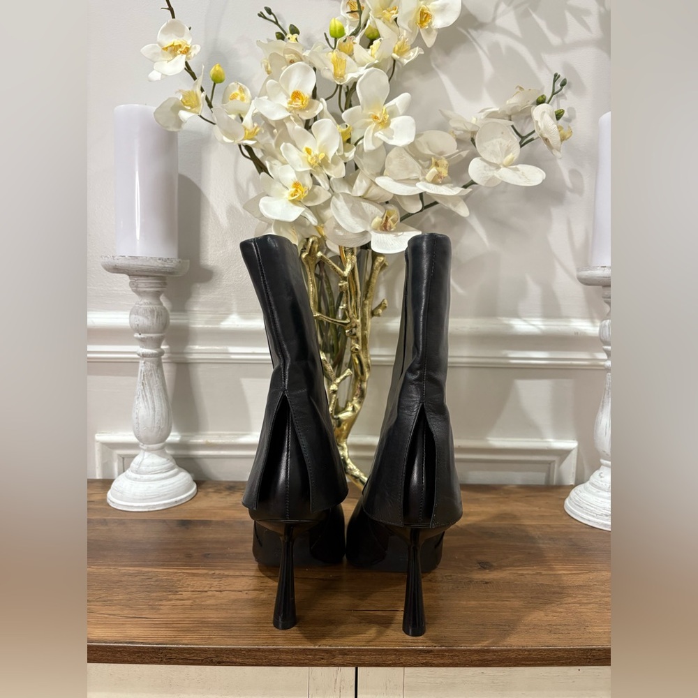 Elegant Black Leather Women's Boots by Black Suede studio - Picture 6 of 10